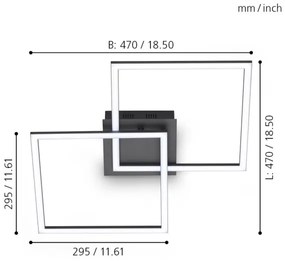 Eglo 75553 - Lampadario LED dimmerabile a plafone PALMAVE LED/28W/230V 3000-6500K+tc