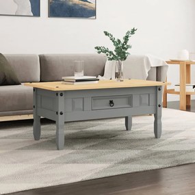 Tavolino Caffé Pino Messicano Corona Range Grigio 100x55x44 Cm /