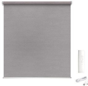 Tenda a rullo motorizzata filtrante MADECO Eroll grigio 184 x 250 cm