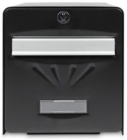 Cassetta della posta Burg-Wachter   Nero Acciaio inossidabile Cristallo acciaio galvanizzato 28 x 36,5 x 31 cm