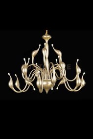 Lampadario 18 luci meta swan md8098-18asg oro