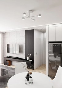 Lampada da soffitto in acciaio HALO 4 bianco/nero 4xGX53