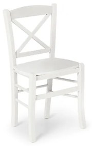 Set di 2 sedie TIBURTINA in legno massello bianco