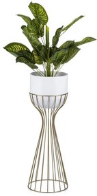 Vaso da fiori in metallo LOFT 56x20 cm oro/bianco
