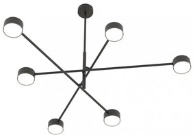 Lampadario da soffitto in acciaio NATSU 6 nero 6xGX53 Colore del corpo Nero
