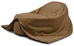 Pouf a sacco per bambini marrone con rivestimento in bouclé Cocoon 80 – SLOWDOWN