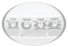 Ecolite WHST707-LED/HF - Plafoniera LED da esterno con sensore MOVA LED/16W/230V IP54