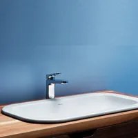 Lavabo Incasso Mod. Glaze 69X38 Ceramica Azzurra Design Moderno