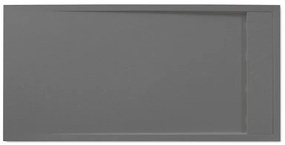 Piatto doccia SENSEA in resina Neo antracite L 80 x L 160 x H 3 cm opaco effetto pietra