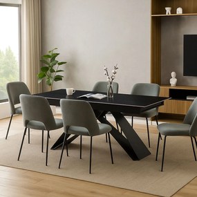 SEDIA GIULIA MOZART VERDE/GAMBE NERE