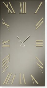Orologio rettangolare verticale in cristallo Bronzo 80x160 cm - BRANDON