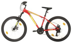Mountain Bike 21 Speed 27,5" Ruote 38 Cm Rosso /