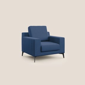 Prestige poltroncina moderna in microfibra smacchiabile T11 blu