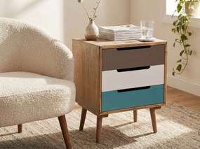 ADELINE - mobiletto 3 cassetti in mdf multicolor