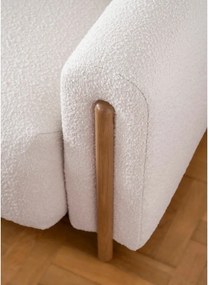 Divano beige/color crema allungabile/con contenitore e rivestimento in bouclé 244 cm Arcadova – ELTAP
