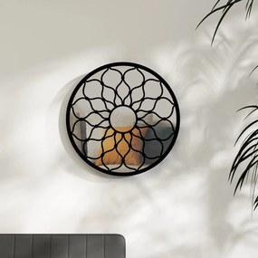 Specchio Nero 60x3 Cm Rotondo İn Ferro Per Uso Interno /