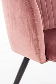Set di 2 sedie QUEEN in velluto rosa