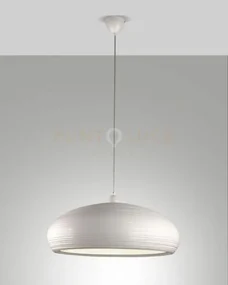 Lodge sospensione bianca d.60cm in alluminio 1 luce attacco e27