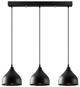 Lampadario nero con paralume in metallo Tattoo – Opviq lights
