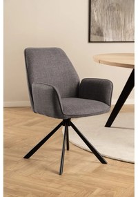 Set di sedie da pranzo grigio chiaro in imbottito con braccioli 2 pz Glenda – Actona