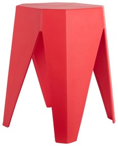 Sgabello rosso in plastica Cherish – Leitmotiv