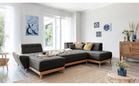 Divano letto a U grigio scuro, angolo destro Dazzling Daisy - Miuform