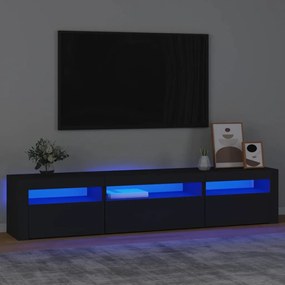 Mobile Porta Tv Con Luci Led Nero 195x35x40 Cm /