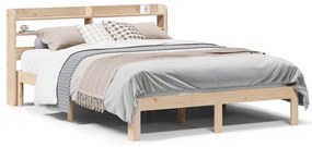 Giroletto Con Testiera 150x200 Cm İn Legno Massello Di Pino /