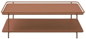 Tavolino da salotto color terracotta in metallo 55x110 cm Yuba – Unique Furniture