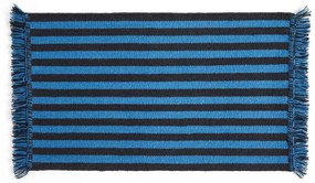 HAY - Stripes and Stripes Wool Rug 95x52 Blue HAY