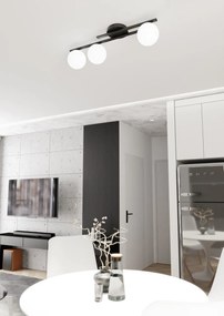 Lampada da soffitto in acciaio KAIRO 3 da interno 3xE14