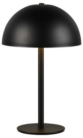 Lampada da tavolo LED nera opaca con paralume in metallo (altezza totale 21 cm) Munoz – Trio