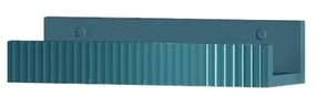 Mensola per bagno Niwa L 40 cm laccato opaco blu pacifico con vetro blu pacifico