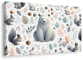 Quadro su tela – Animali del bosco per bambini