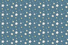 Carta da parati – Stelline spaziali con sfondo blu