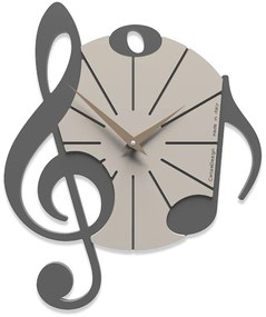 Calleadesign Orologio da parete Vivaldi color grigio quarzo