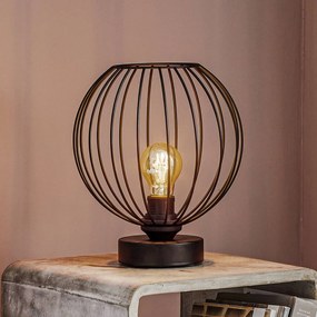 HELAM Lampada da tavolo Cumera con paralume a gabbia, Ø 24 cm
