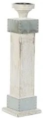 Portacandele DKD Home Decor Bianco Legno di mango (16.5 x 16.5 x 61 cm)