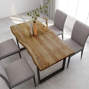 Tavolo da pranzo 154x80x76 cm in legno massello di acacia