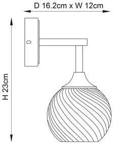 Endon 104052 - Applique ALLEGRA 1xE14/7W/230V cromo lucido