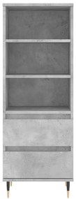 Credenza grigio cemento 40x36x110 cm in legno multistrato