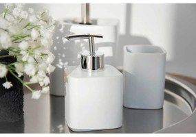 Distributore di sapone in ceramica grigio chiaro, 290 ml Hexa - Wenko