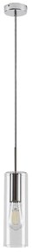 Rabalux 72048 - Lampadario a sospensione con filo ESTA 1xE27/40W/230V limpido/cromo