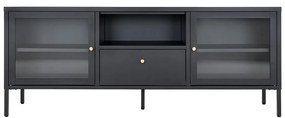 Tavolo TV in metallo nero 160x60 cm Dalby - House Nordic