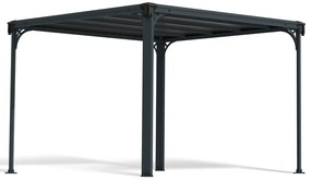 Gazebo da giardino in alluminio Milano Palram - Canopia 3 x 3 m Heat Block antracite