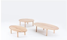 Tavolino rotondo in legno di quercia in colore naturale ø 100 cm Mu - Gazzda