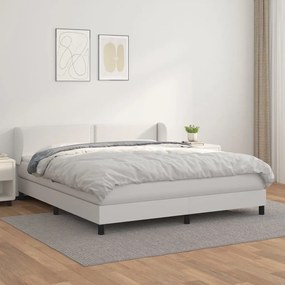 Giroletto A Molle Con Materasso Bianco 160x200 Cm İn Similpelle /