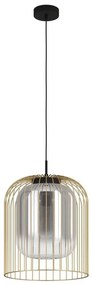 Eglo 39695 - Lampadario a cavo CAMINATA 1xE27/40W/230V nero/oro