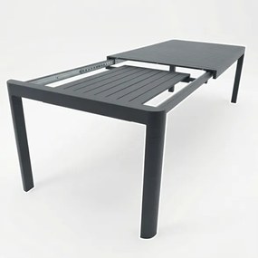 Tavolo In Alluminio Allungabile Telescopico 100x230-300 Cm Telex Antracite