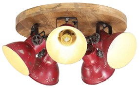 Lampada Da Soffitto 25 W Rosso Anticato 50x50x25 Cm E27 /